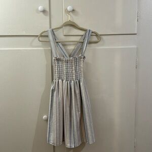 American Eagle multi colored smocked cross back mini dress coastal beach